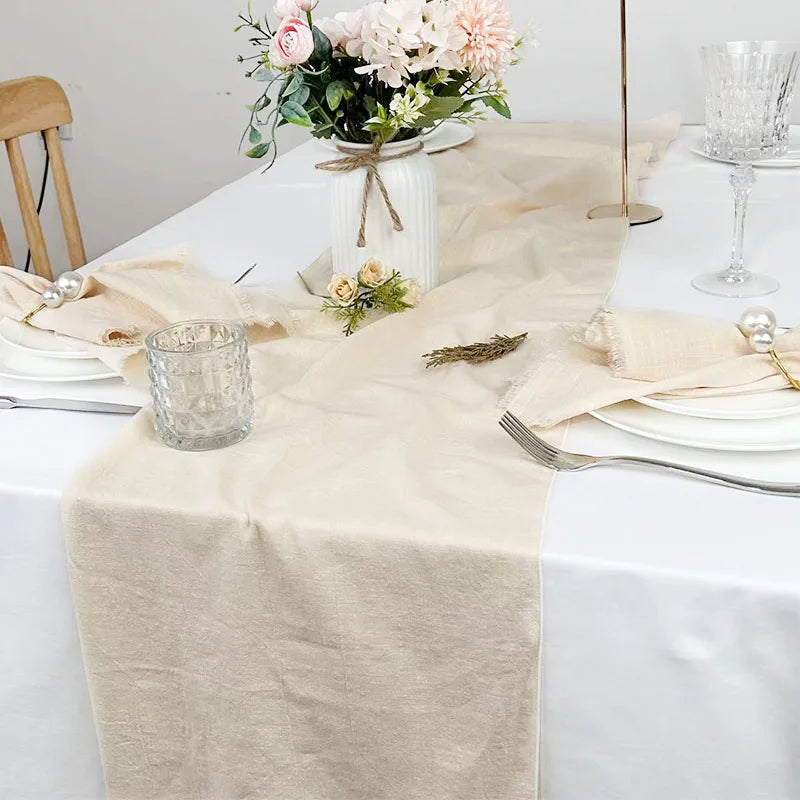 Christmas Table Runner Christmas Green Decoration for Home Xmas Party Decor 100% Cotton Table Runner for Wedding Table Decor