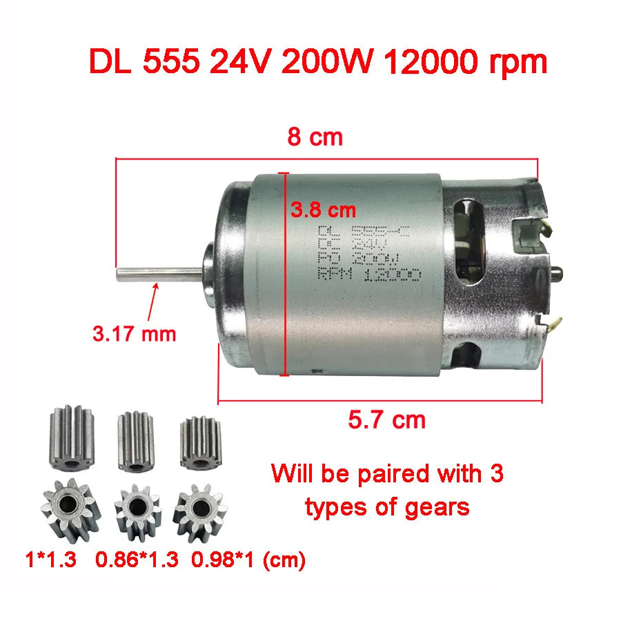 Children's electric car DC motor, kid's car high speed motor,DL 550 High-power motor 570 35000rpm engine