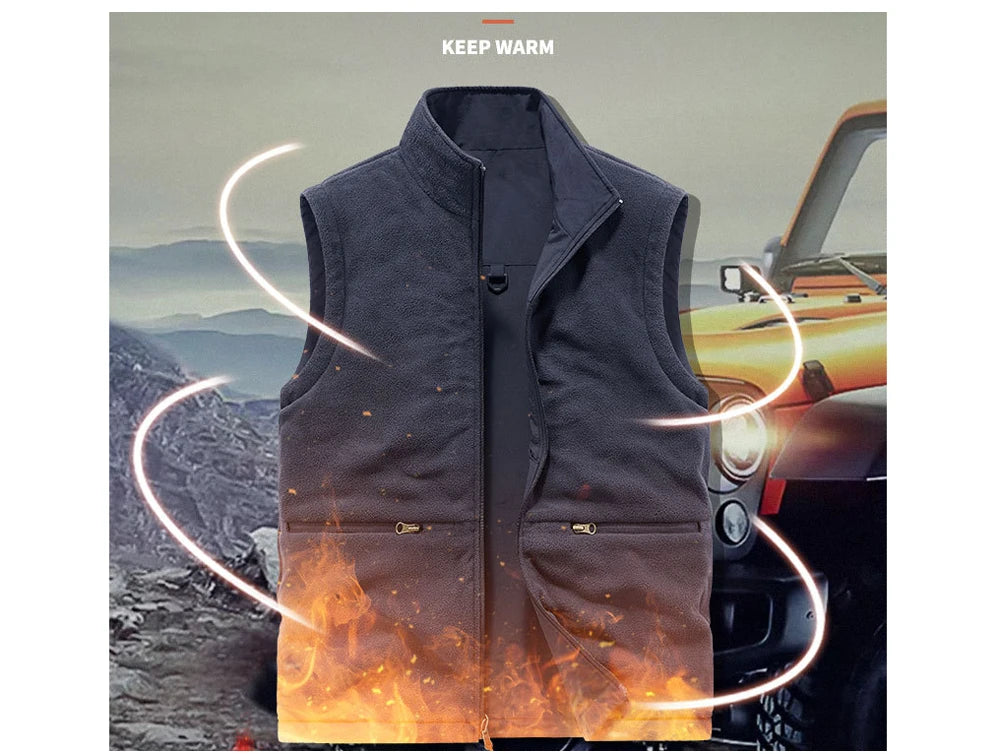 AlpinPro Field Outdoor-Weste Warm - 6 Taschen, Fleece M-XXL