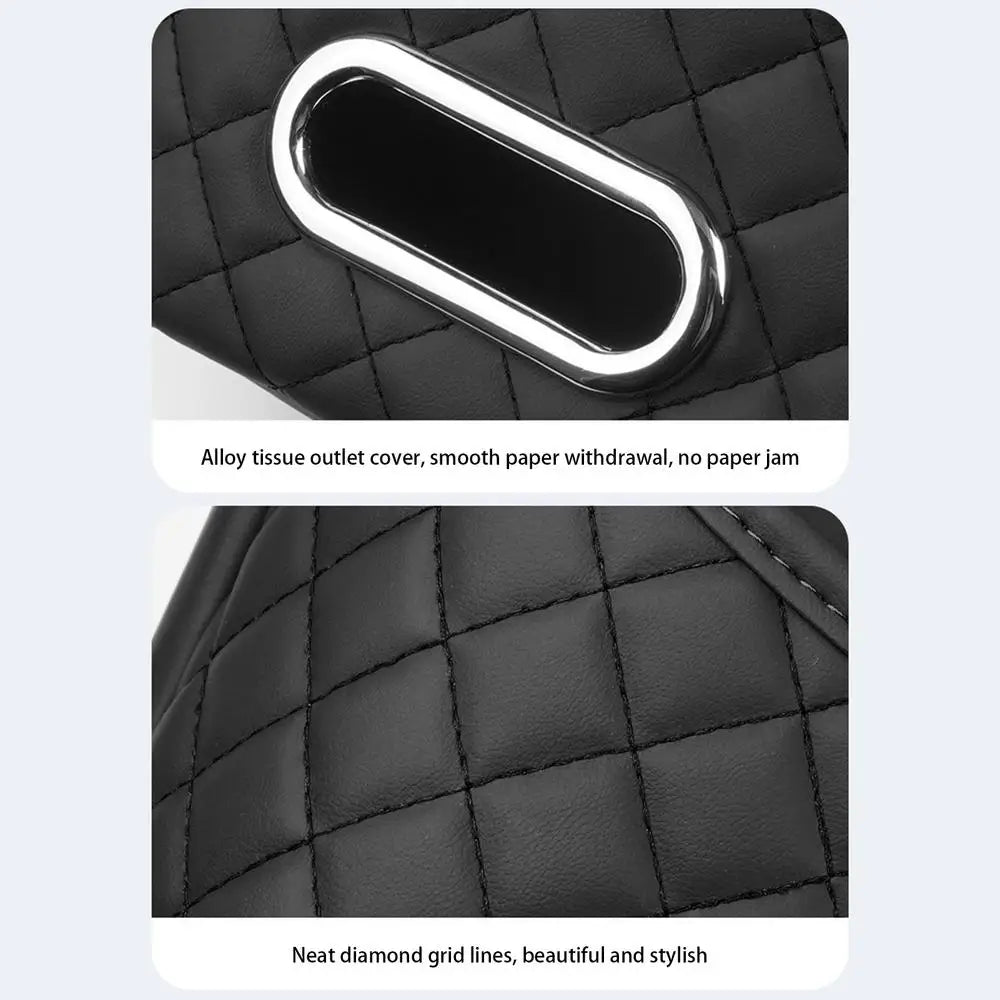 Car Seat Storage Organizer Multi-Pocket Front Seat Storage Portable Hung PU Leather Car Storage Bag For Cars Trucks SUVs