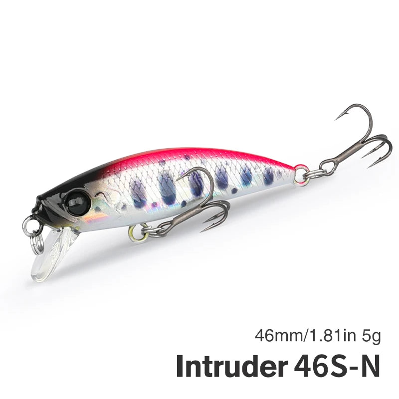 TSURINOYA 46S Sinking Minnow Fishing Lure Intruder 46mm 5g Artificial Trout Ajing Stream Lake Jerkbait Rockfishing Hard Baits