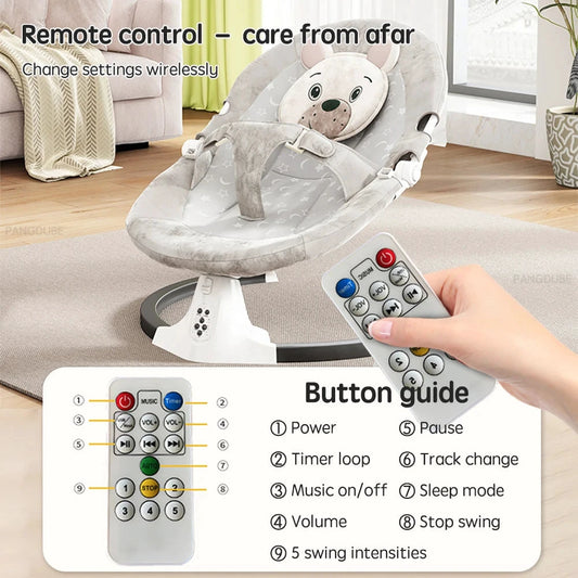 Baby-Elektrowippe 5 Geschwindigkeiten Mit Bluetooth-Timer