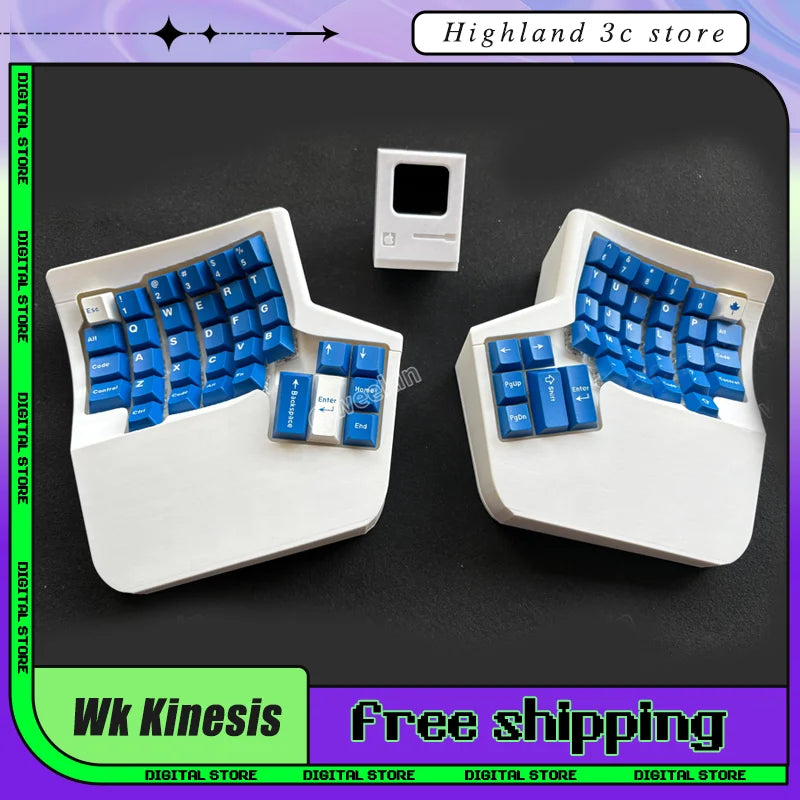 waizowl WK Kinesis Split-Tastatur - 61 Tasten Hot-Swap 2.4G