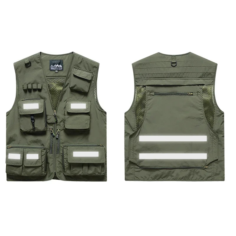 OutGear MultiPocket Jagdweste - 12 Taschen, Mesh, L