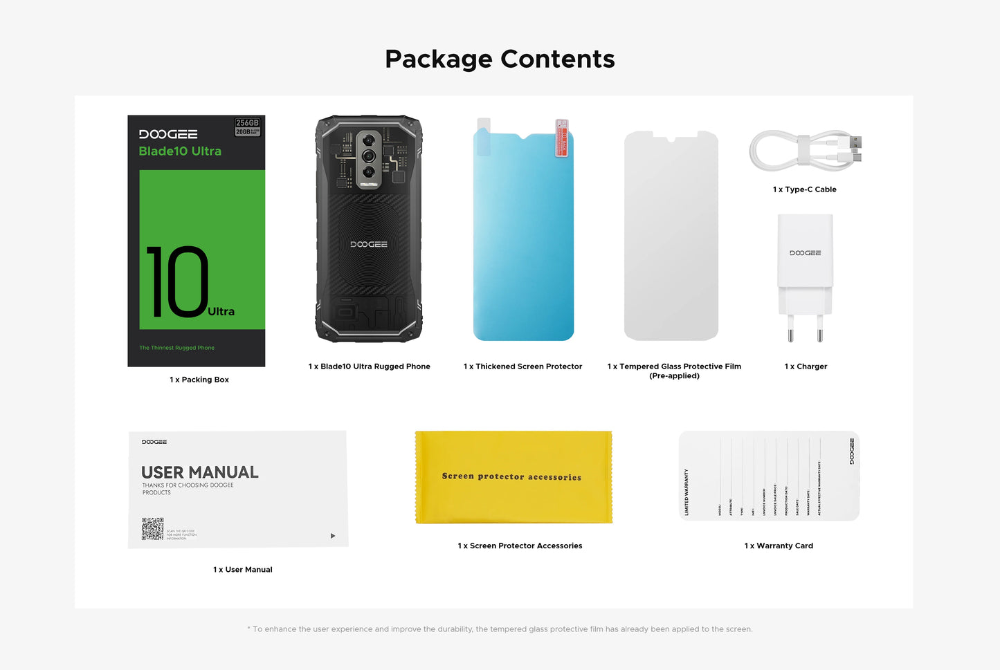 DOOGEE Blade10 Ultra Outdoor-Smartphone - 256 GB, 5150 mAh, 6,56 Zoll