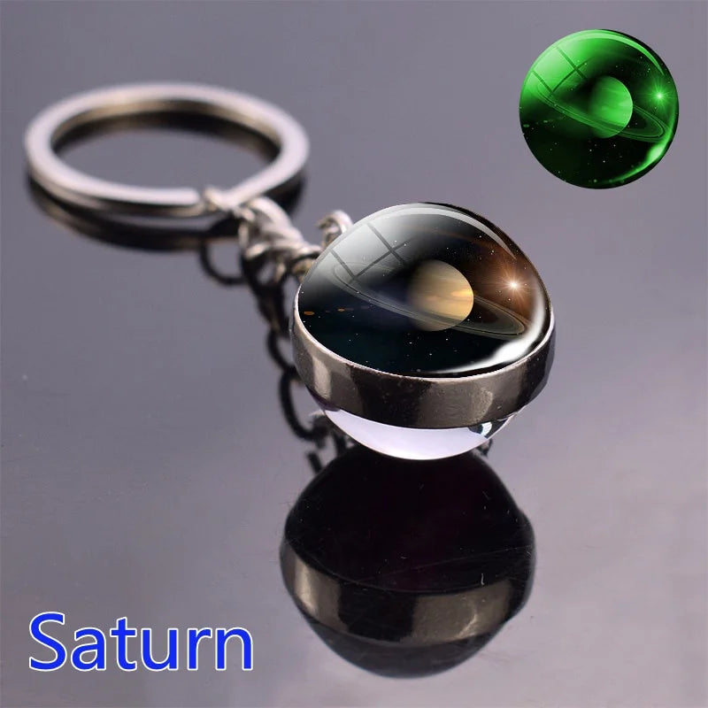 Schlüsselanhänger 2025: Solar-System Glow-Dark - Galaxy Nebula Collection