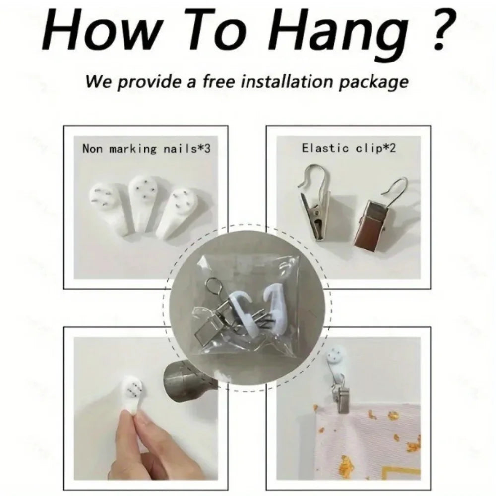 VIKAMA Christmas Tapestry Santa Claus Living Room Decorative Painting Banner Holiday Home & Office Wall Hanging