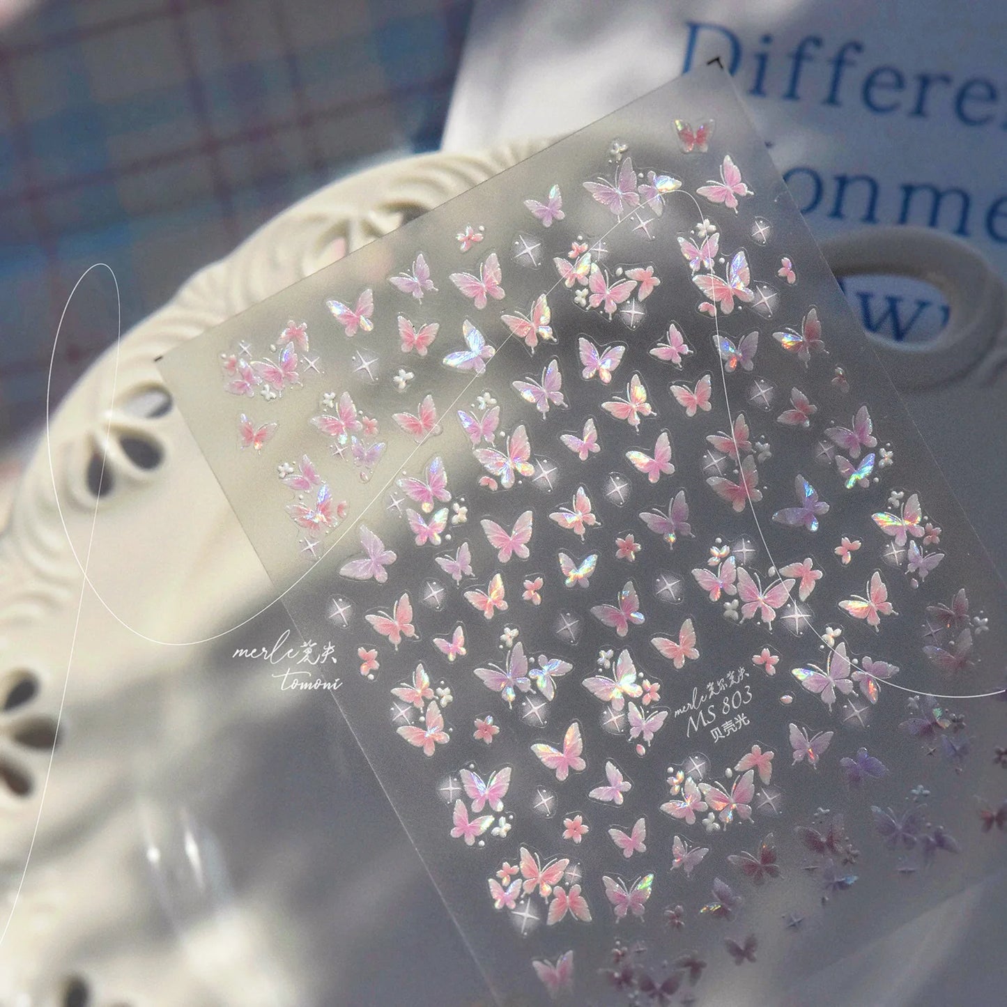 Hign MS803 5D Glänzende Nail Art - 1 Blatt PET 8.3x10mm