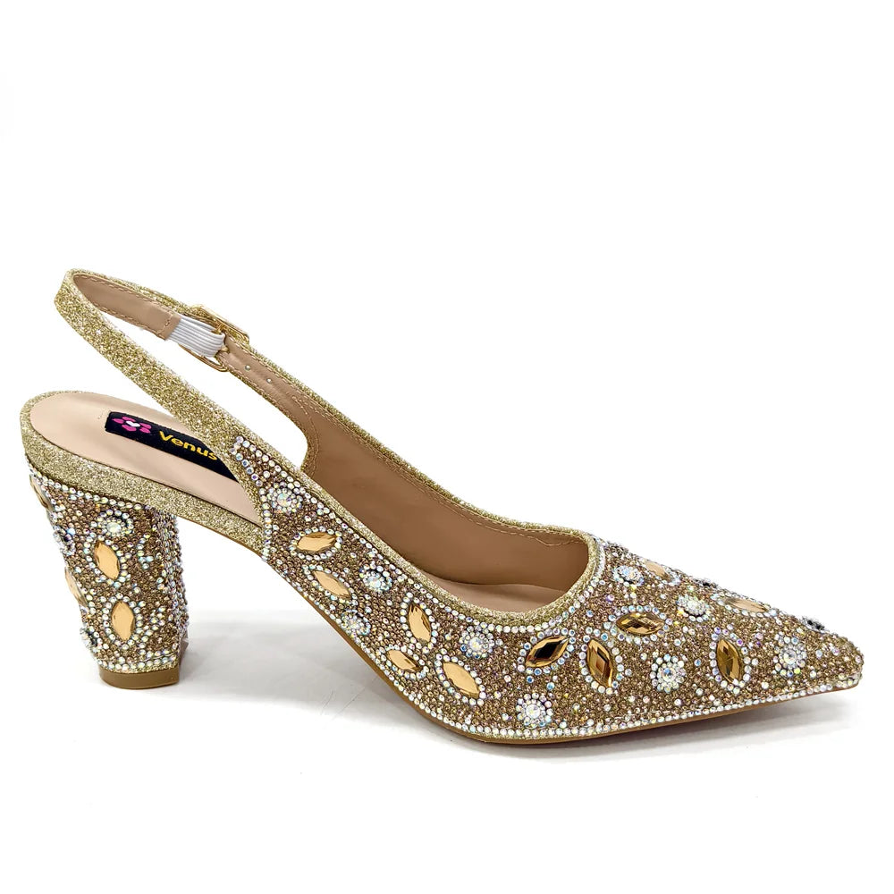 Elegant Italian Style Evening Party Shoe and Bag Set - Comfortable High Heel Women’s Shoes With Chic Hollow Design Handbag