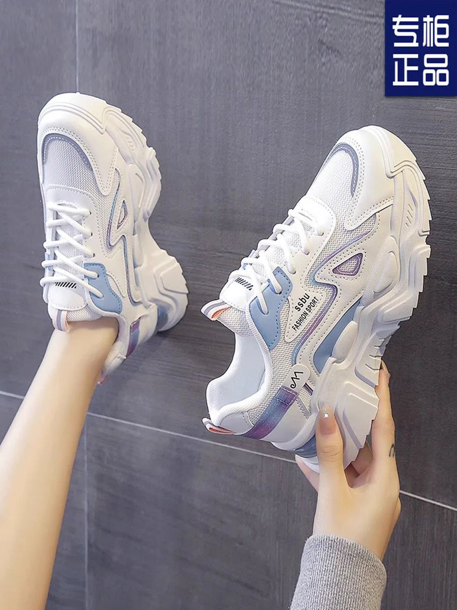 NEW Sneakers Women Platform Flat Shoes Woman Shoes Green Casual Trainers Ladies Chunky Sneakers Women Shoes