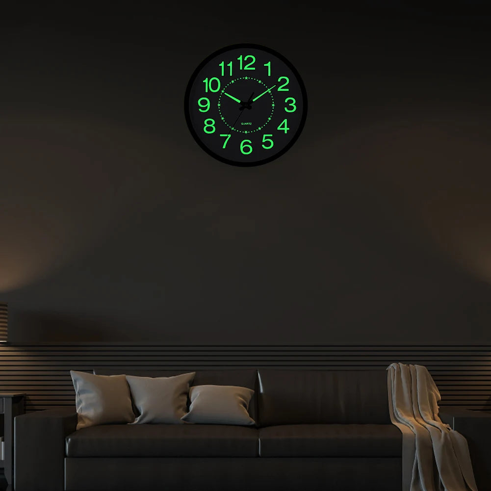 ALLOYSEED Luminova Wanduhr - 12 Zoll Geräuschlos Kunststoff