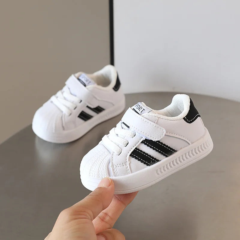 Neue Baby Schuhe 2025 - Frühling Herbst Weiche Sohle Kleinkind - Jungen Sport Schuhe Neue Weiße Mädchen Atmungsaktiv Rutschfest