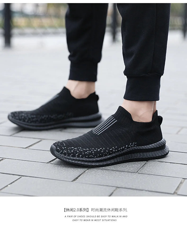 Men Shoes Lightweight Sneakers Men Fashion Casual Walking Shoes Breathable Slip on wear-resistant Mens Loafers Zapatillas Hombre
