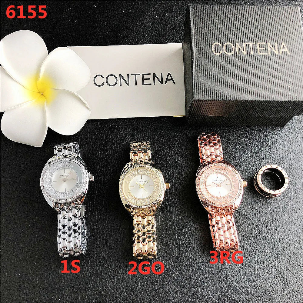 Luxury Rhinestone Rose Gold Women Watches Top Brand Stainless Steel Ladies Quartz Wristwatches Fashion Watches Women Reloj Mujer