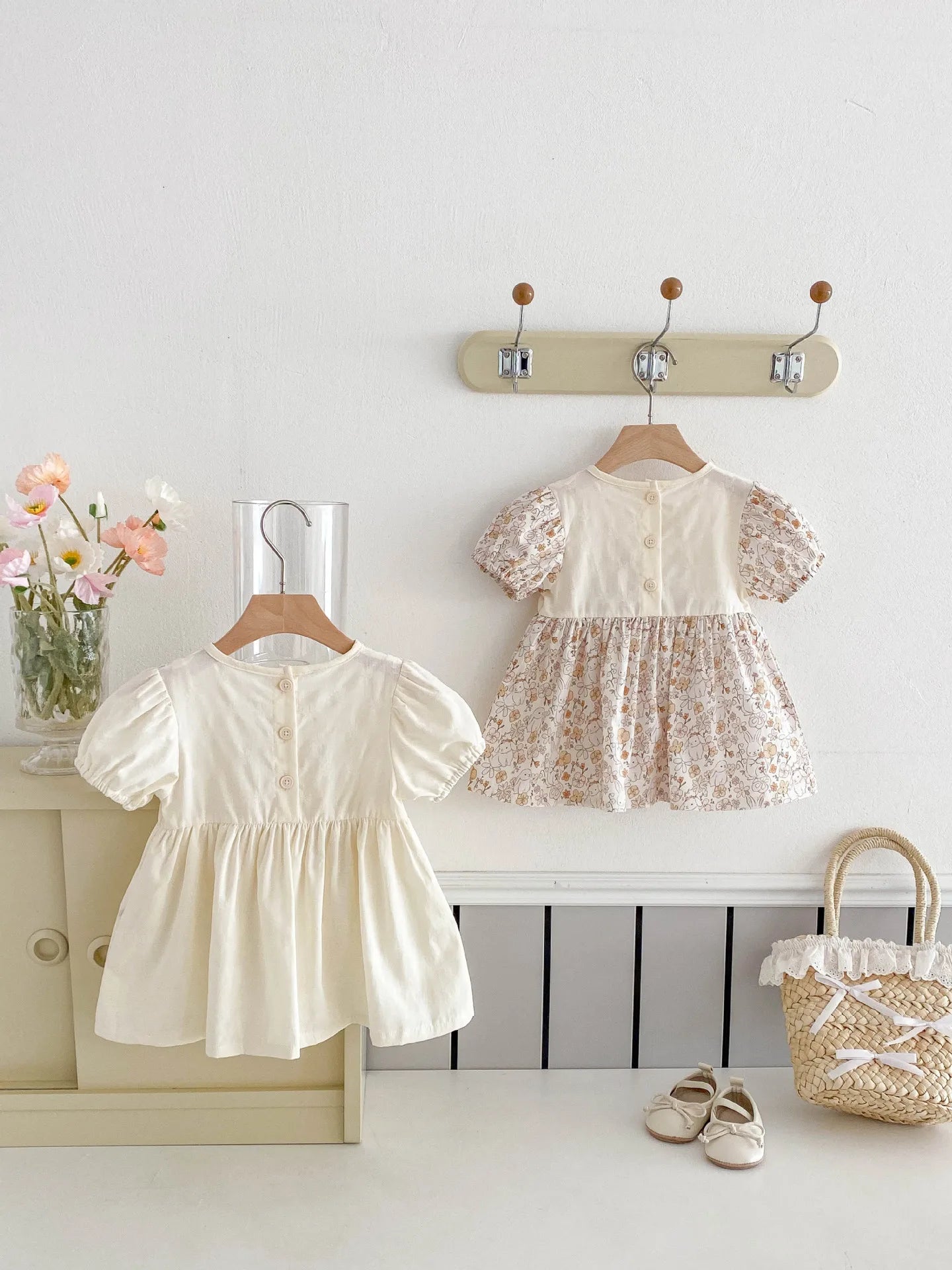NELNKAGHY Kleid Spitze Baumwolle - Floral Prinzessin Gr 80