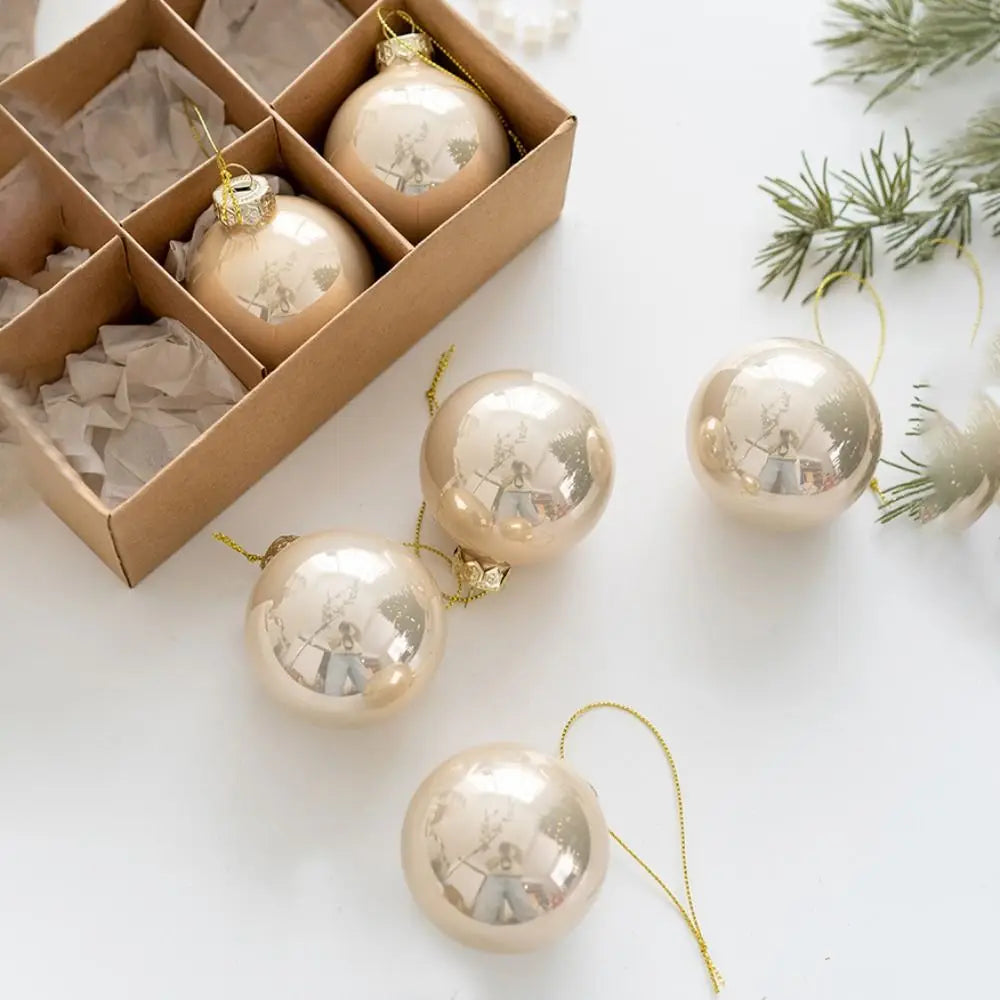 GlassCraft Weihnachtskugeln Delikat Gemalt - 6er Set Durchmesser 6 cm