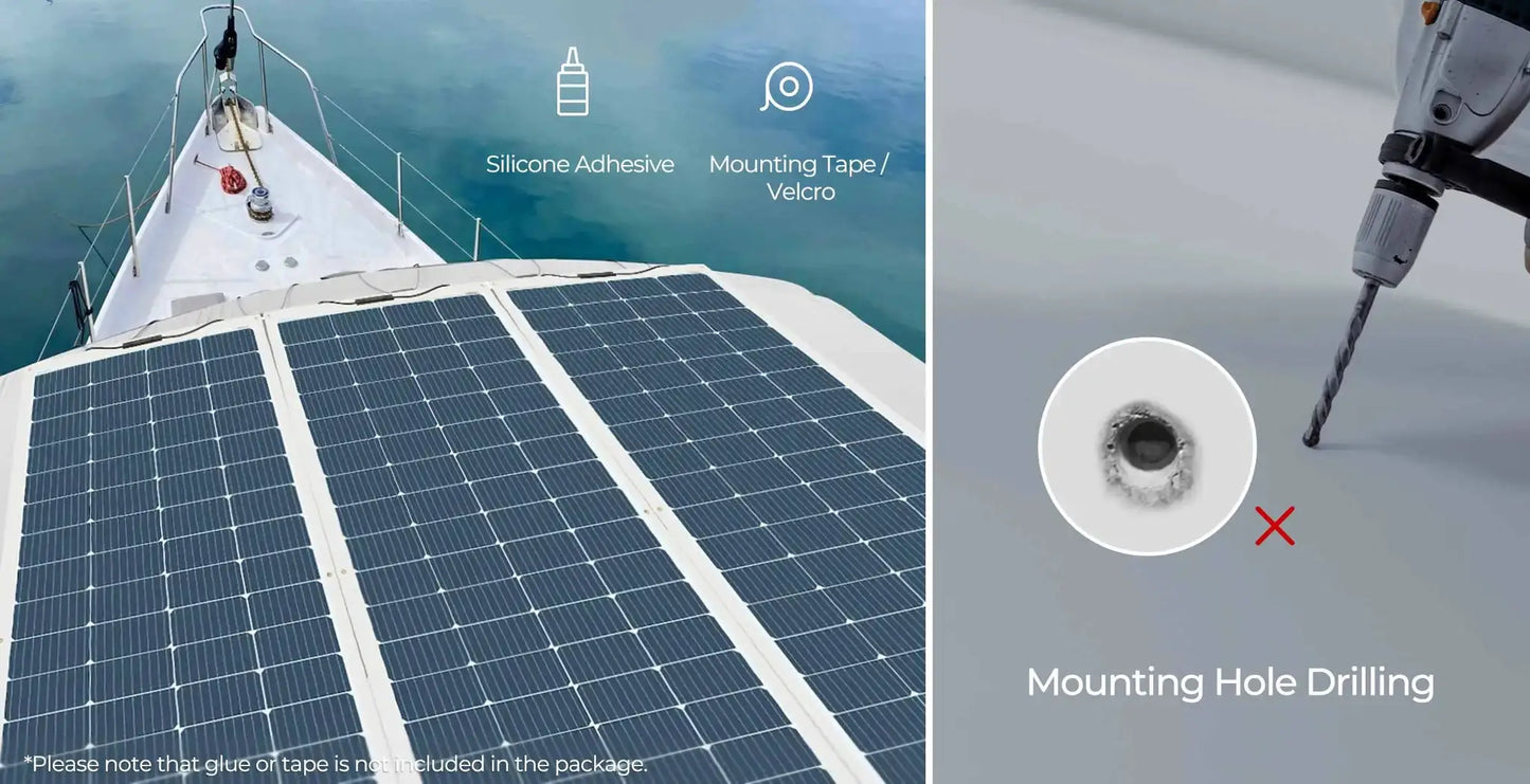 Renogy 200 W flexibles Solarpanel, 12 V, leichtes monokristallines Solarpanel für Wohnmobile, Wohnwagen, Wohnmobile, Boote, Dächer by Golden Bridge Store