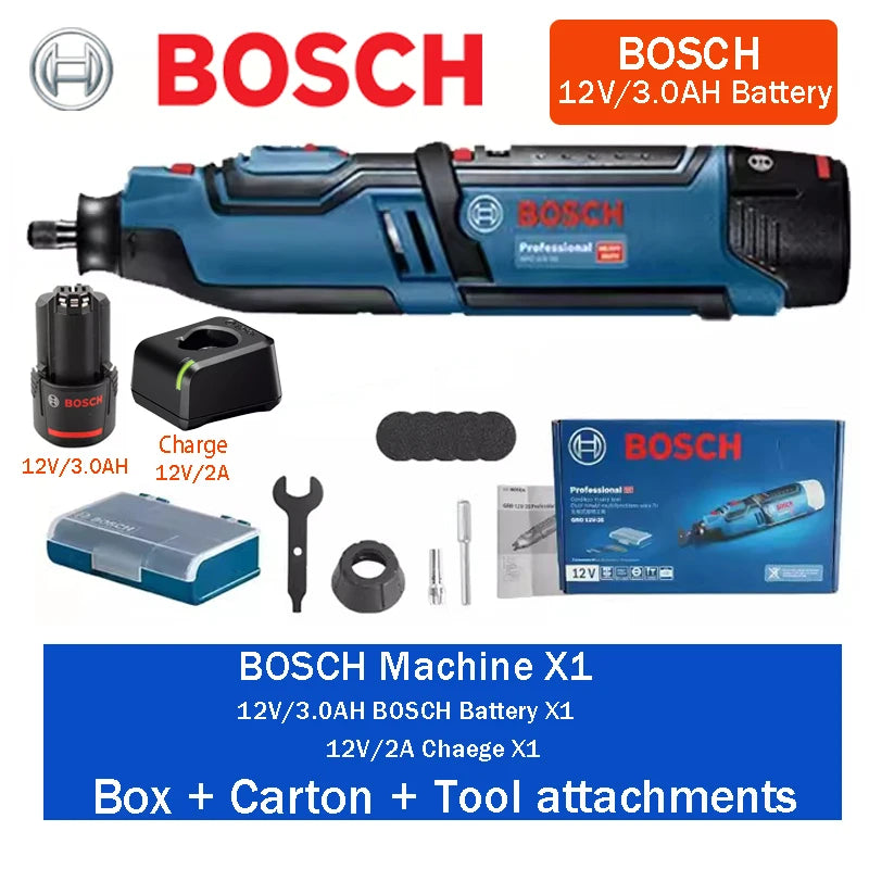Multitool 2025: Bosch GRO 12V-35 Wireless Rotary Tool - 12V 2.0Ah 3.0Ah Li-Battery Mini Electric Grinder Polishing Cutting Machine Electric Drill Collection