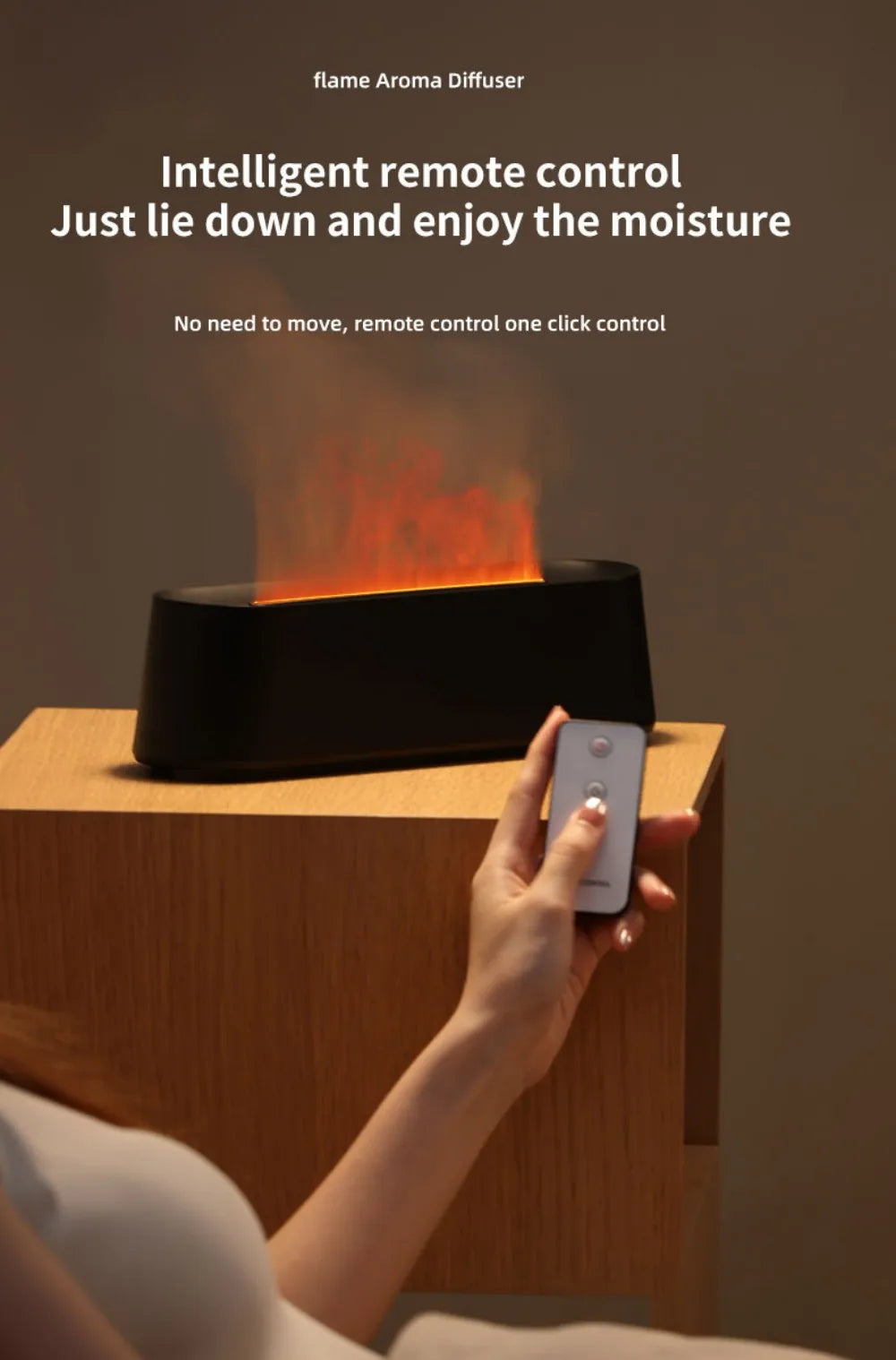 Humidifier Flame Aromatherapy Diffuser Can Add Essential Oils 7 Colours Flame Diffuser Timing Protection USB Desktop Humidifier
