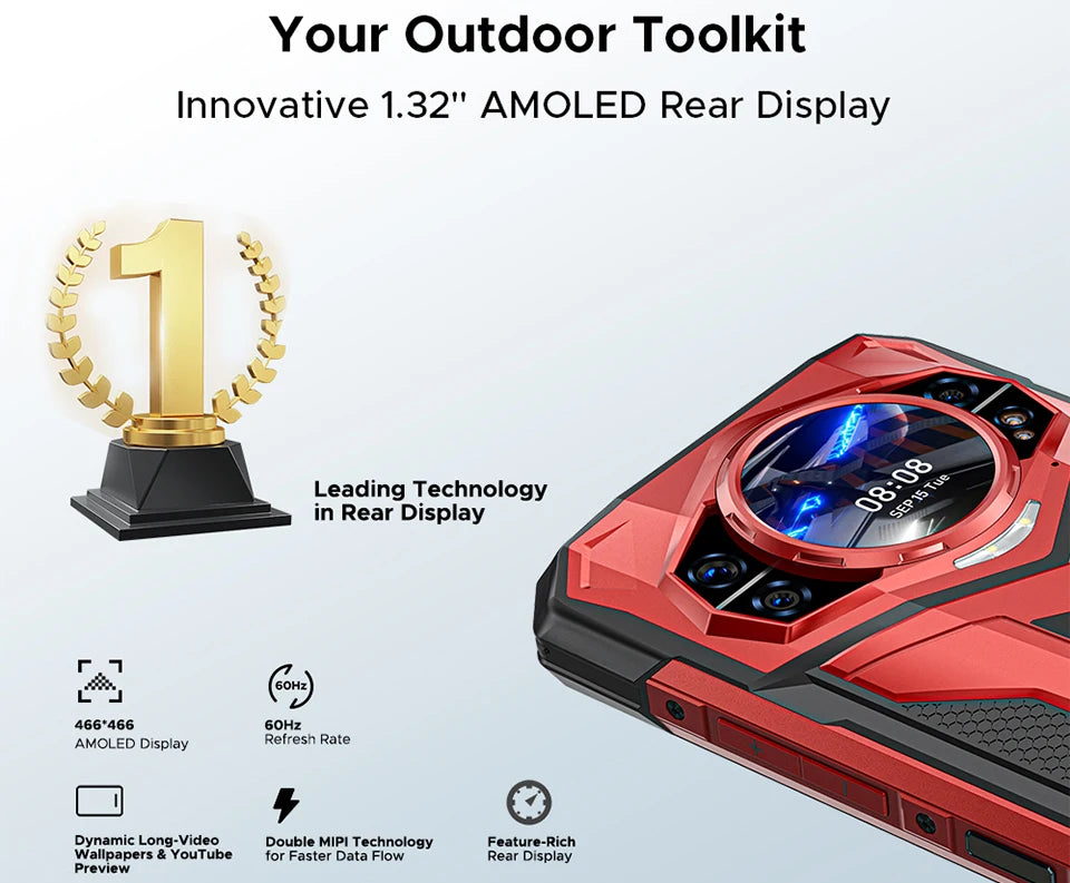 DOOGEE S200 Plus AI Outdoor-Smartphone - 11000mAh Akku 66W 6,72 Zoll