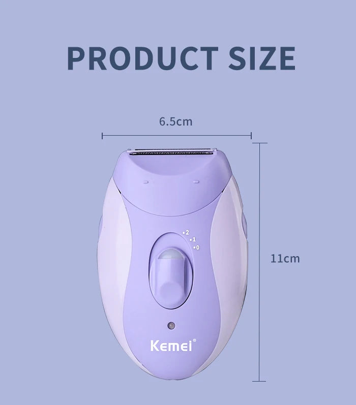 Kemei 4in1 Women Epilator Electric Shaver Facial Body Hair Removal Lady Leg Bikini Trimmer Hair Remover Underarms Rechargeable