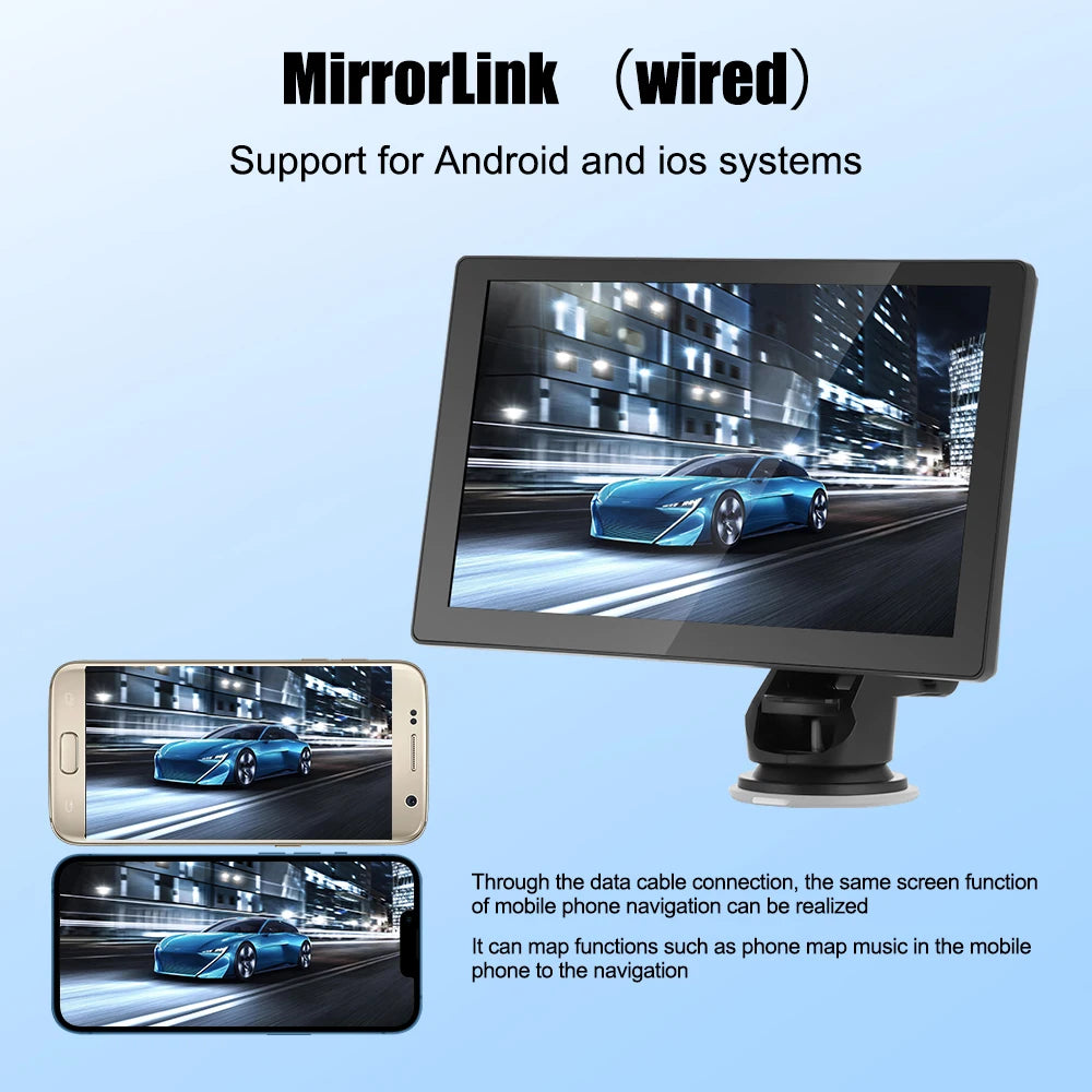 Autoradio 2025: Universal 9" Kabelloses Apple CarPlay Android Auto Bluetooth GPS FM AUX Multimedia-System