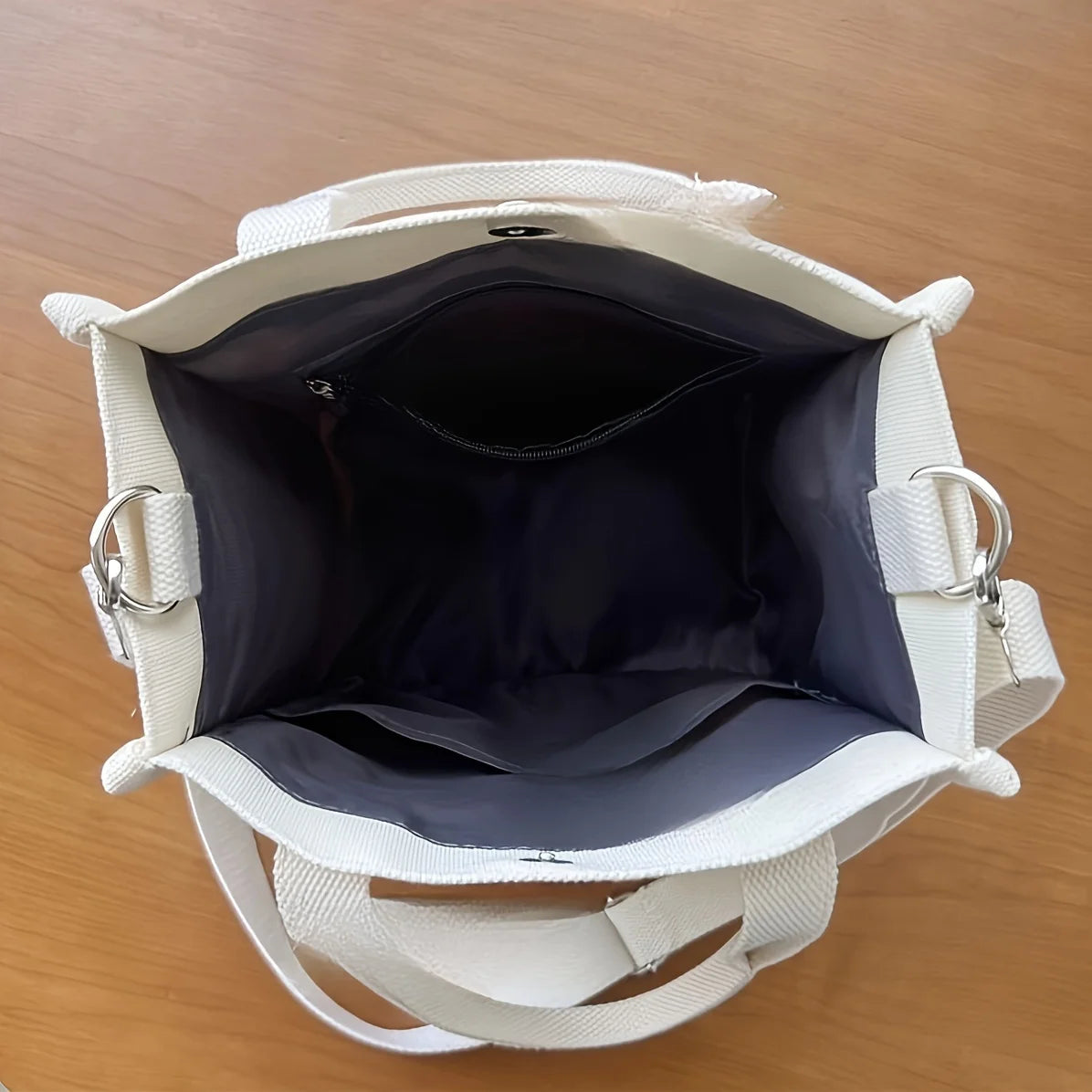 Geantă de umăr pentru femei, geantă de pânză cu buzunare multiple, geantă crossbody, geantă de mână coreeană pentru naveta