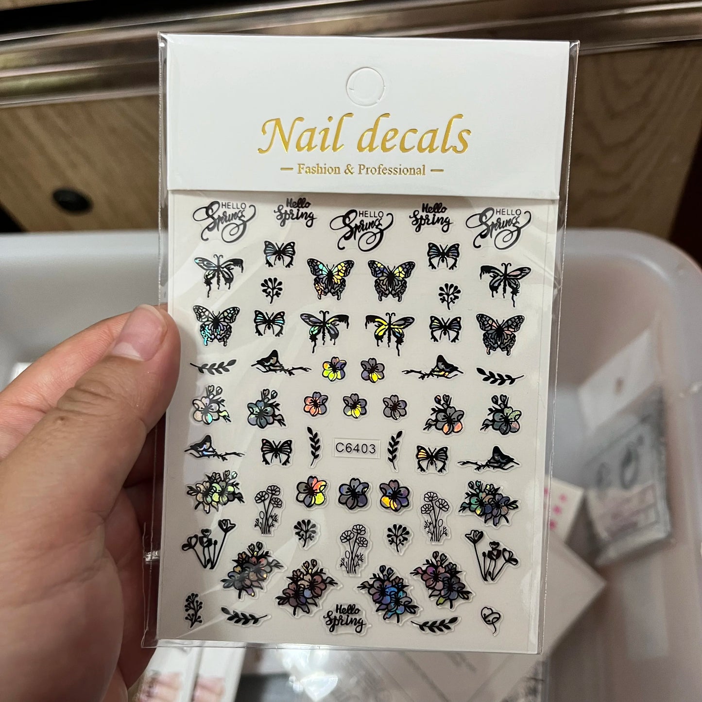 MAFANAILS Y2K Holo Schmetterlinge - 12er Selbstklebend