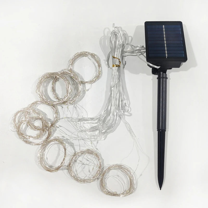 PHLSPH Solarvorhanglichter - LED 600/300/200/100, Solar, Länge