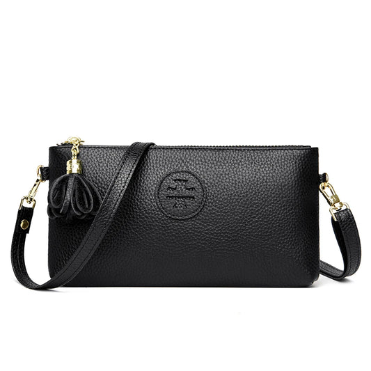 Versatile PU Crossbody Bag for Women Stylish Korean-Inspired Design Zipper Solid Color Pattern Casual Daily Use Shoulder Bag
