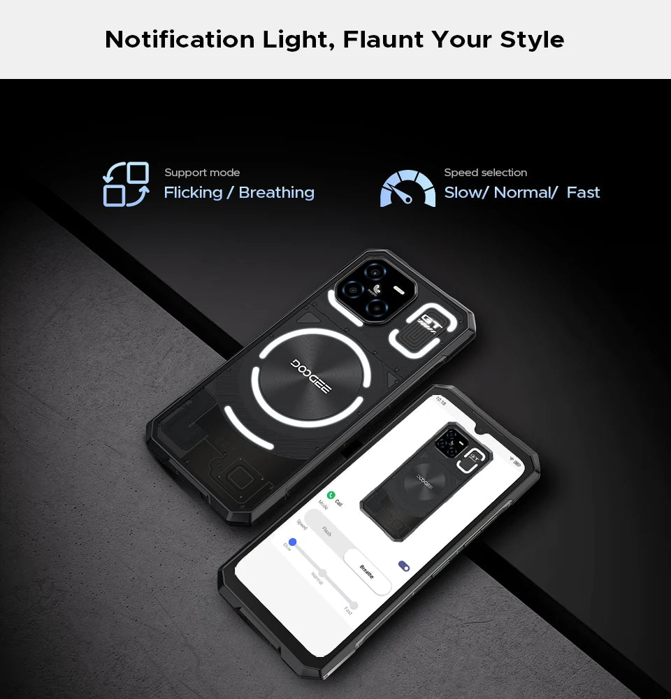 DOOGEE Blade GT Ultra LED-Lichteffekt - 5500 mAh, 33 W, 6.72 Zoll