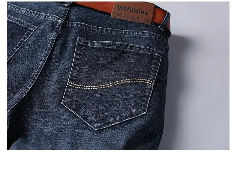 Wthinlee Jeans Gerade Stretch - Größe 32-34, Dicke Mittel