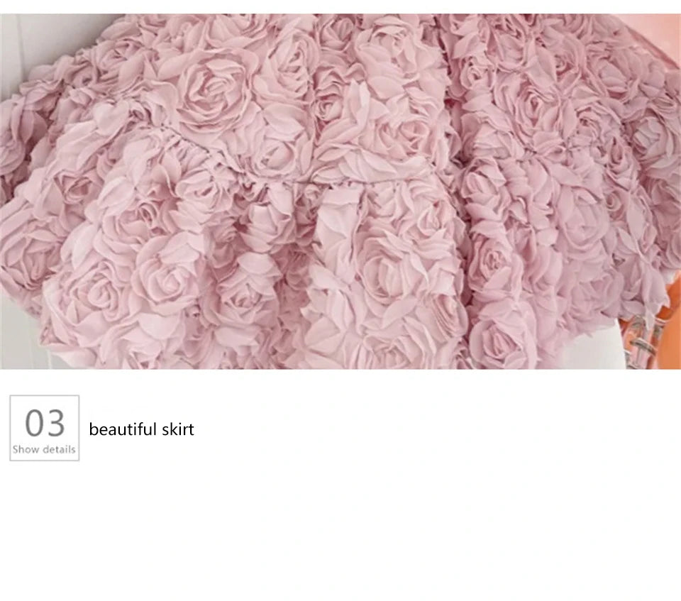 Baby Dress 2023 New Summer Girls Dress For Children' Floral Baby Princess Tutu Dress Birthday Party Children's Wear Girls Dress