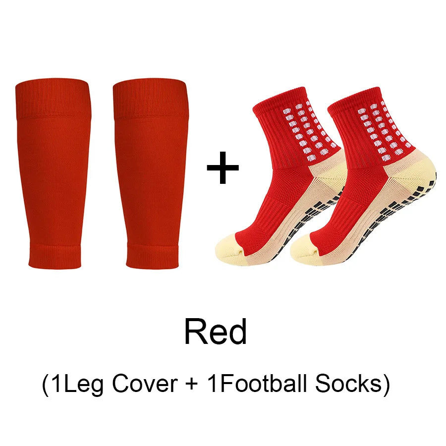 Eelhoe Grip Fußball Socken Set - 2 Paare Kniehoch Antirutsch