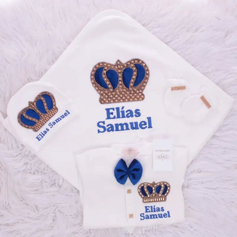 Baby-Outfit-Set 2025: 5-teiliges Spitzen-Baumwoll-Set für Neugeborene - Säuglingspflege-Kollektion