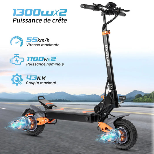 X1 Ultra Elektroroller 2600W Spitzenleistung Doppelmotor 48V 20,8Ah Akku Höchstgeschwindigkeit 55km/h Maximale Reichweite 75km Mit NFC E-Scooter 10-Zoll-Reifen by Golden Bridge Store