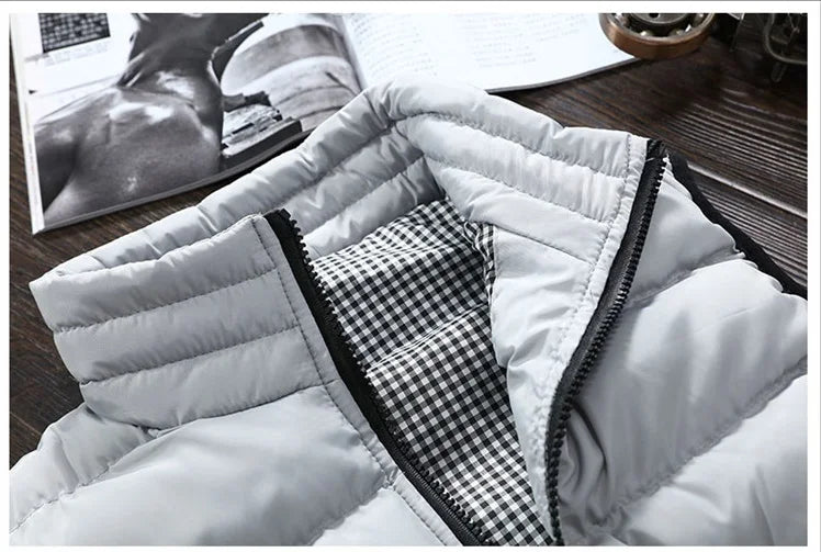 CPCOEPAXCN Weste Winddichte Baumwolle - Reißverschluss, Mandarin-Kragen, Länge Regular