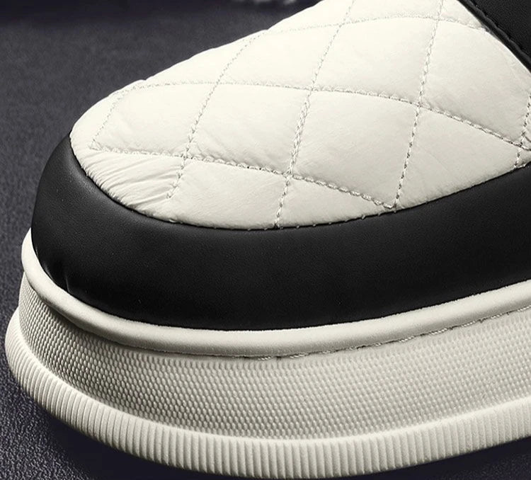 Ghete de zăpadă înalte cu platformă, impermeabile, Shangkaka, pentru bărbați - Înălțime medie a călcâiului, Înălțime toc 3-5 cm, Închidere cu velcro