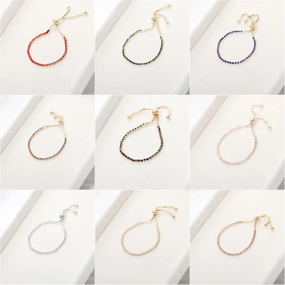 Brățară de lux cu stras complet - Brățară nouă, la modă, reglabilă, geometrică, cu zirconiu - Pentru bijuterii și accesorii pentru femei, mândrie