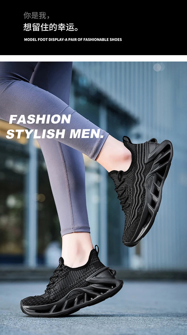 Herren Sneakers Leicht Laufschuhe Atmungsaktiv Mesh Komfortabel EVA Dick Sohle Rutschfest Tennis Walking Weiß Schuhe Für Männer
