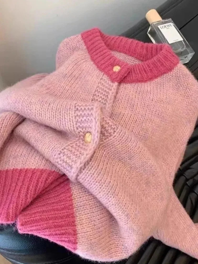 tumao Classic Lose Strickjacke - Damen One Size, Langarm