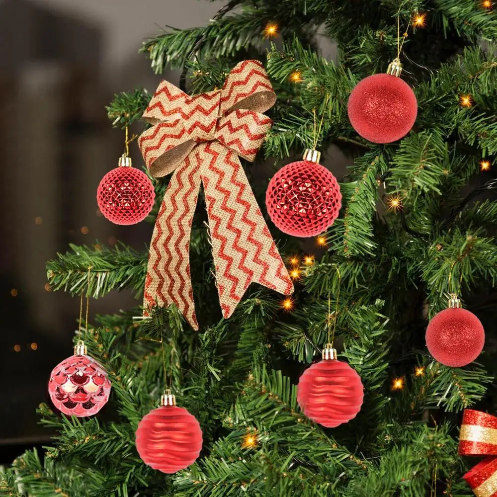 Choice Weihnachtskugeln Glitzer - 12er Set Durchmesser 6 cm Kunststoff