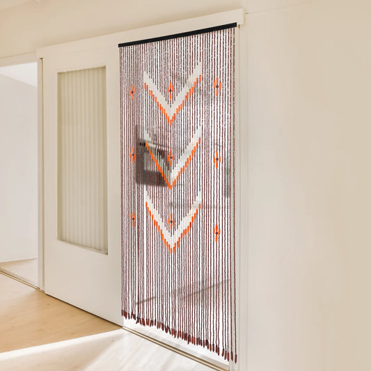 BambooHome V-Form Bambusvorhang - Baumwolle 90×190 cm