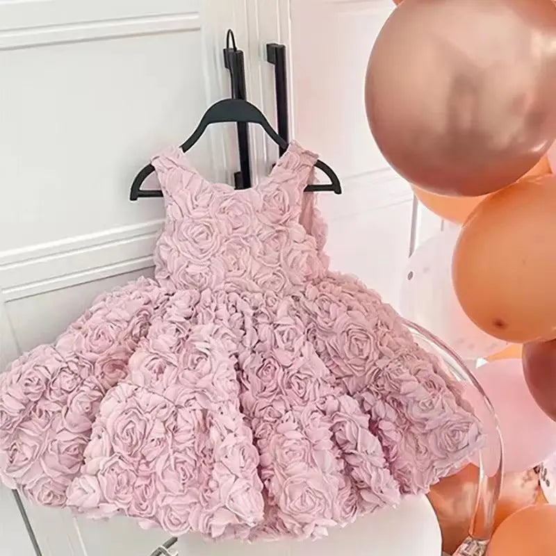 Baby Dress 2023 New Summer Girls Dress For Children' Floral Baby Princess Tutu Dress Birthday Party Children's Wear Girls Dress