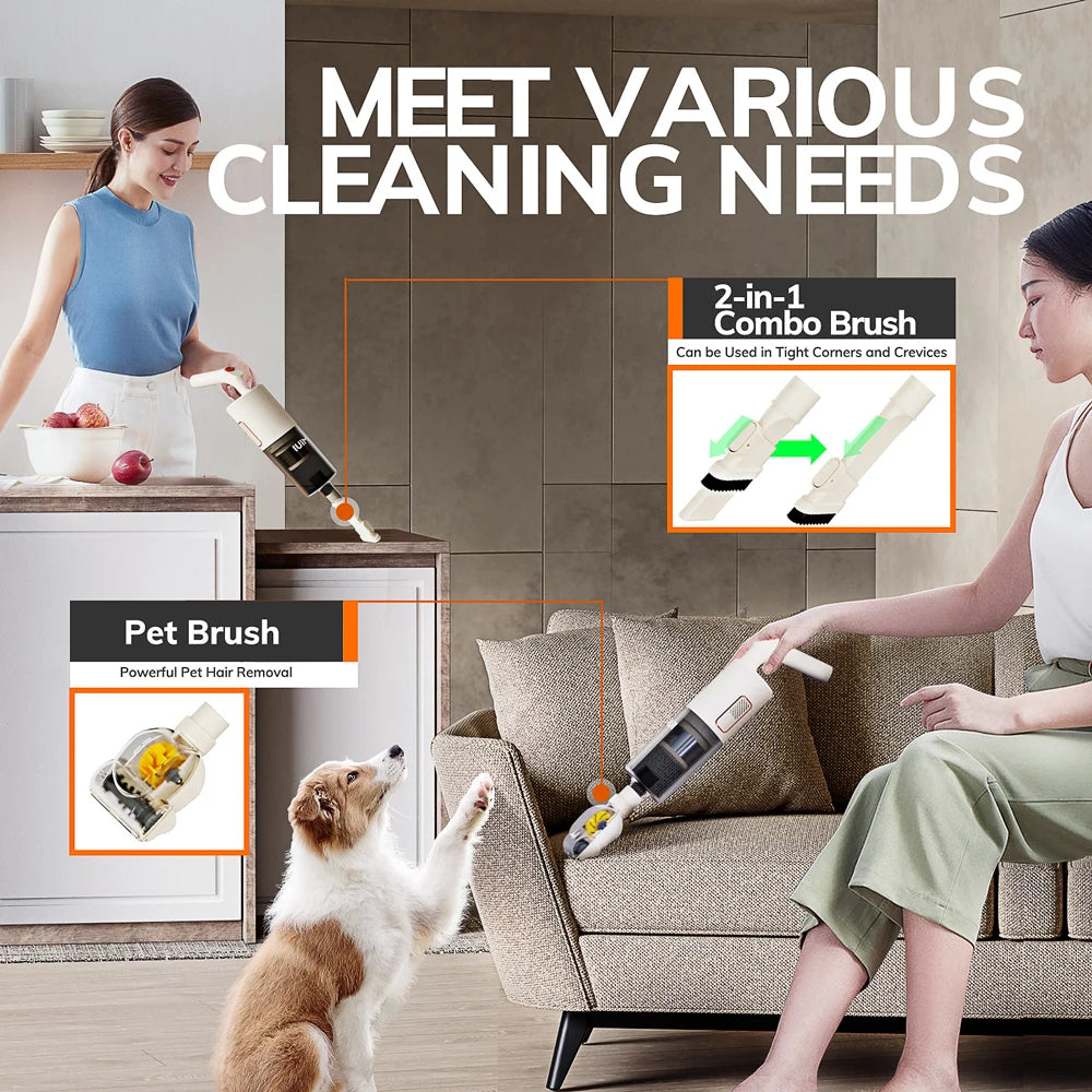 MIUI Vacuum Cleaner For Home Handheld Vacuum Cleaner 18kPa Strong Suction 5M Wire Vacuum Cleaner Mopping Machine 1L Dust Cup