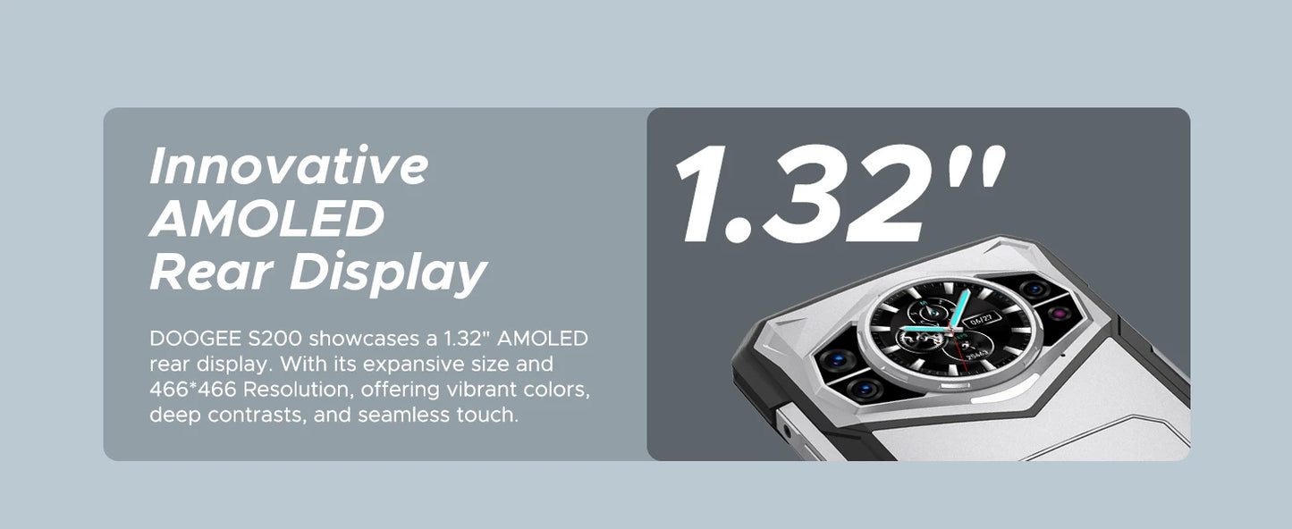 DOOGEE S200 Outdoor-Smartphone - 6,72 Zoll Display, 10100 mAh, 33W
