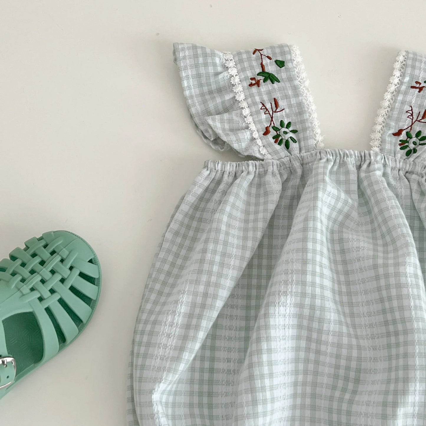 Infant Baby Girls Short Sleeve Green Printing Tops Shorts 2Pcs Clothing Sets Summer Baby Girls Children's Clothes Suit 0-3Yrs