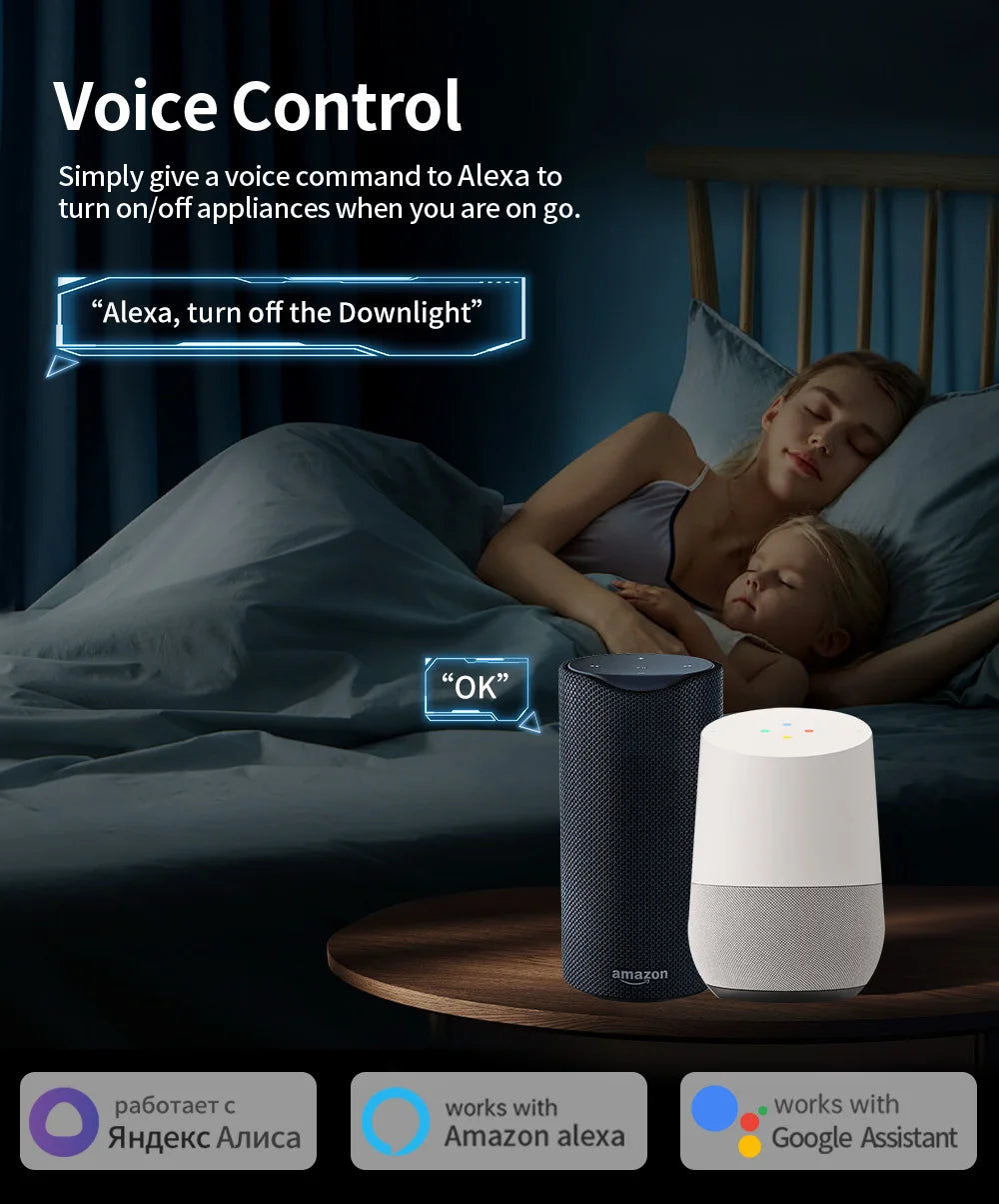 TNCE TUYA Smart Plug Mit Sprachsteuerung - 16A 20A Spannungsmonitor 230V Kompakt