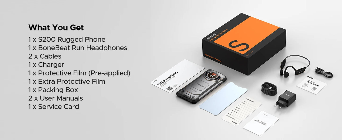 DOOGEE S200 Outdoor-Smartphone - 256GB Speicher 10100mAh Akku 6,7Zoll