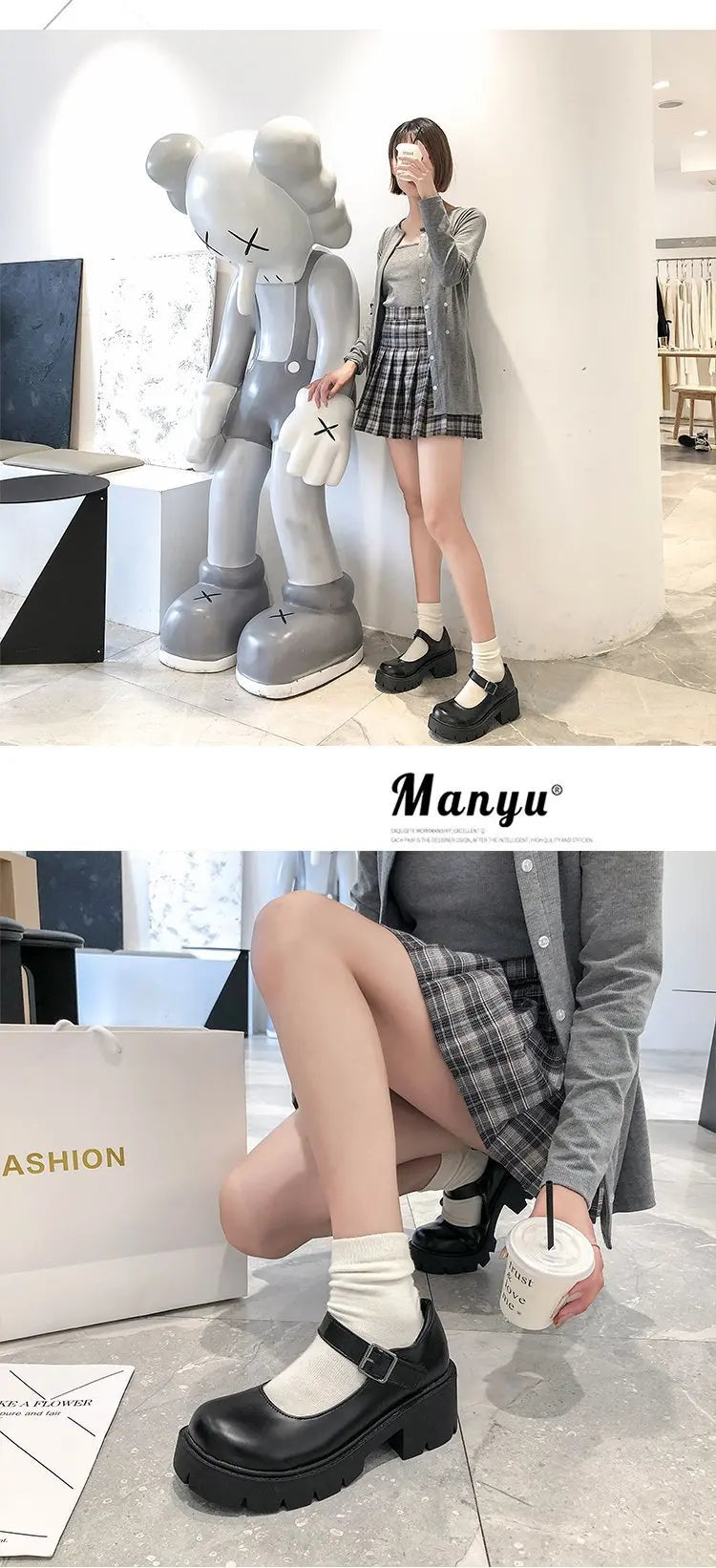 Frauen Schuhe 2025 - Neue Mädchen Lolita Schuhe Leder Herz Knöchel - Mary Jane Schuhe Süß Sexy Retro British Style